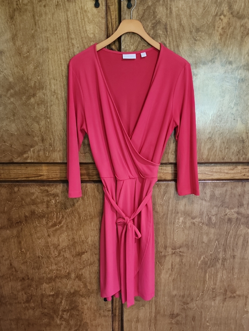 ✨️Like New-Pink Wrap Dress with Waist Tie